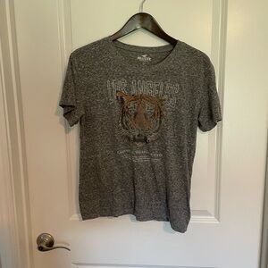 Hollister Charcoal Tiger Graphic Tee